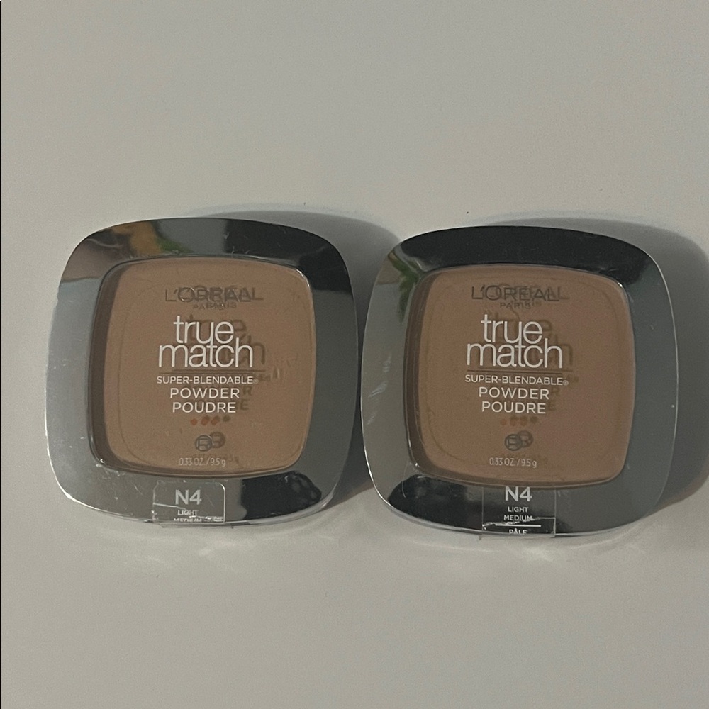 2 Pack Loreal True Match N4 Light Medium Powder New Sealed
